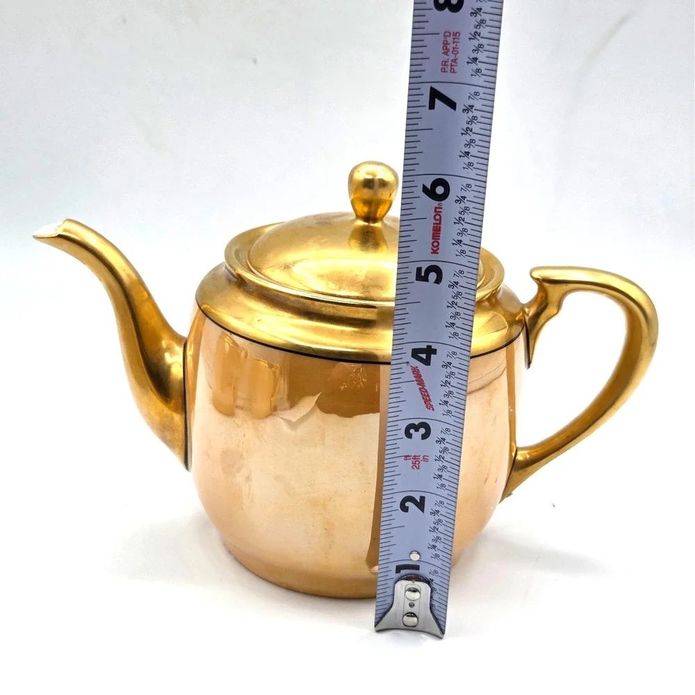 VINTAGE‎ Noritake Teapot & Creamer and Sugar Set with Lids Shiny GOLD Luster